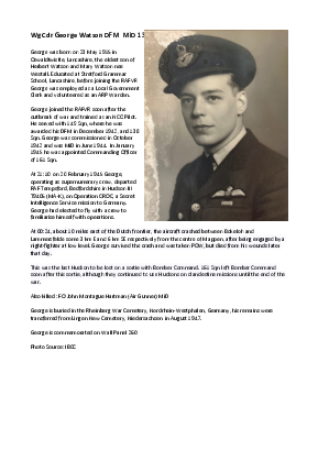 A preview of a PDF biography for Watson, George